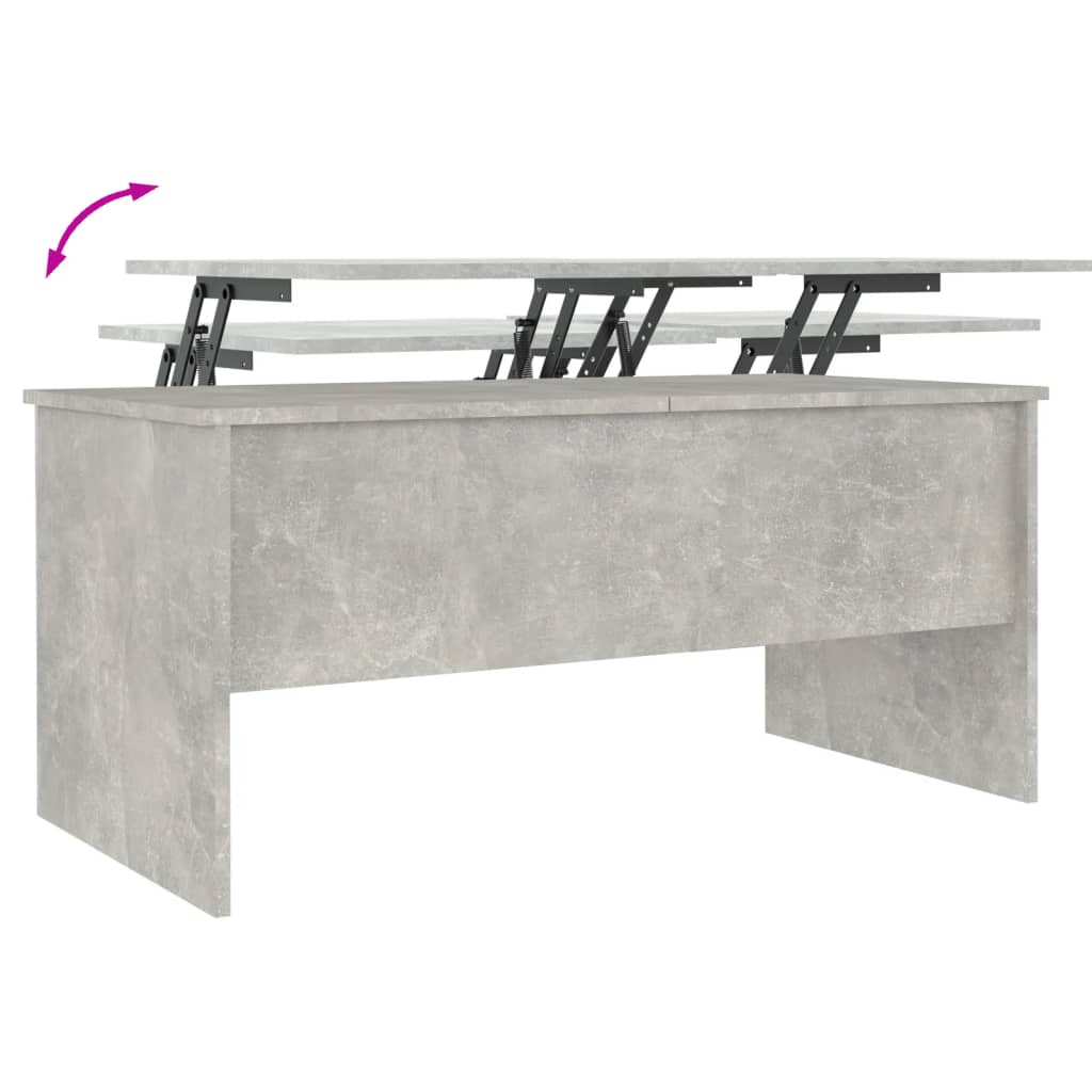 Salongbord betonggrå 102x50,5x46,5 cm konstruert tre