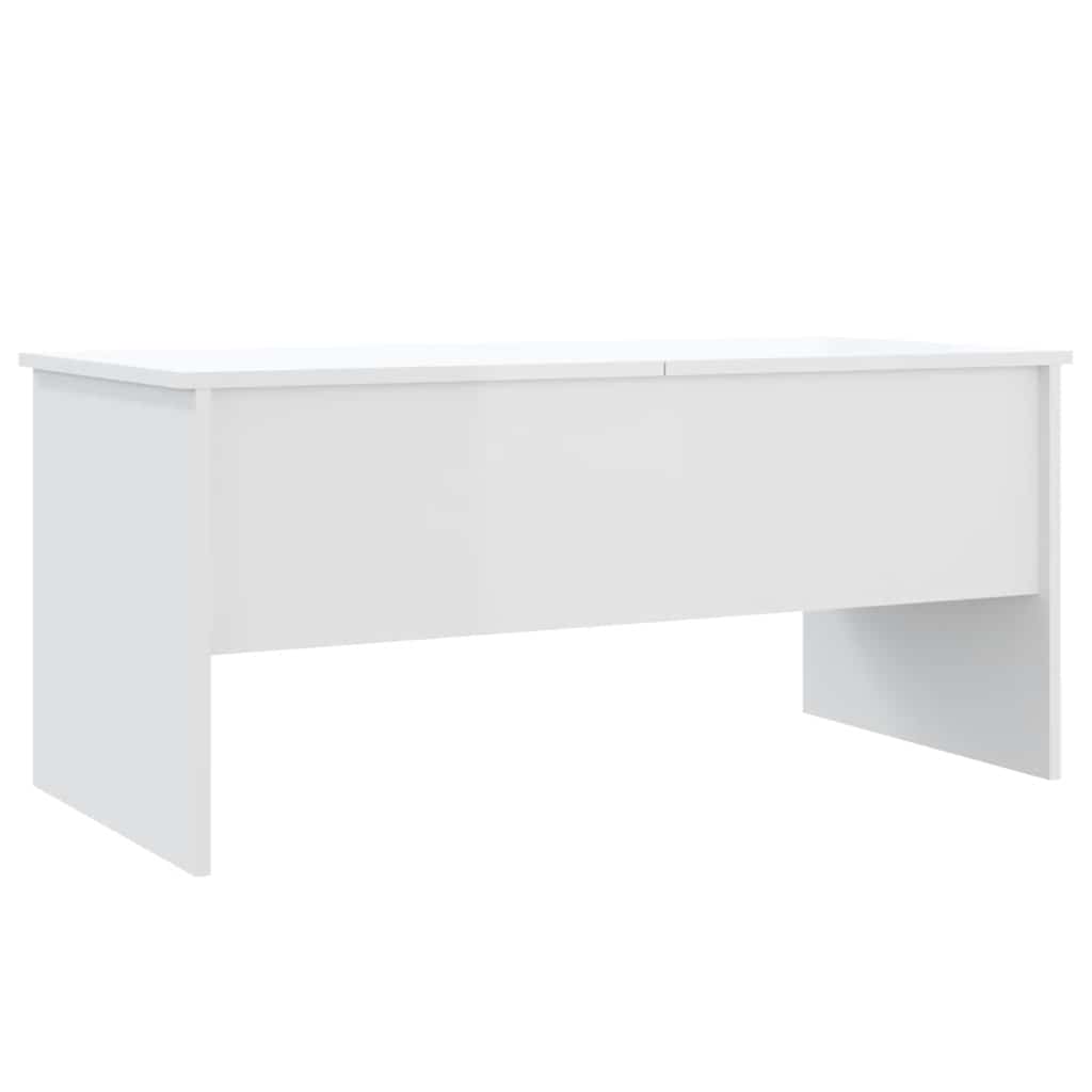 Salongbord høyglans hvit 102x50,5x46,5 cm konstruert tre