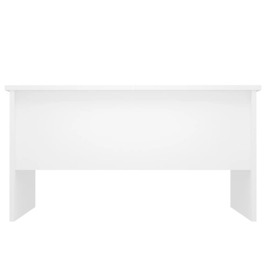 Salongbord hvit 80x50x42,5 cm konstruert tre