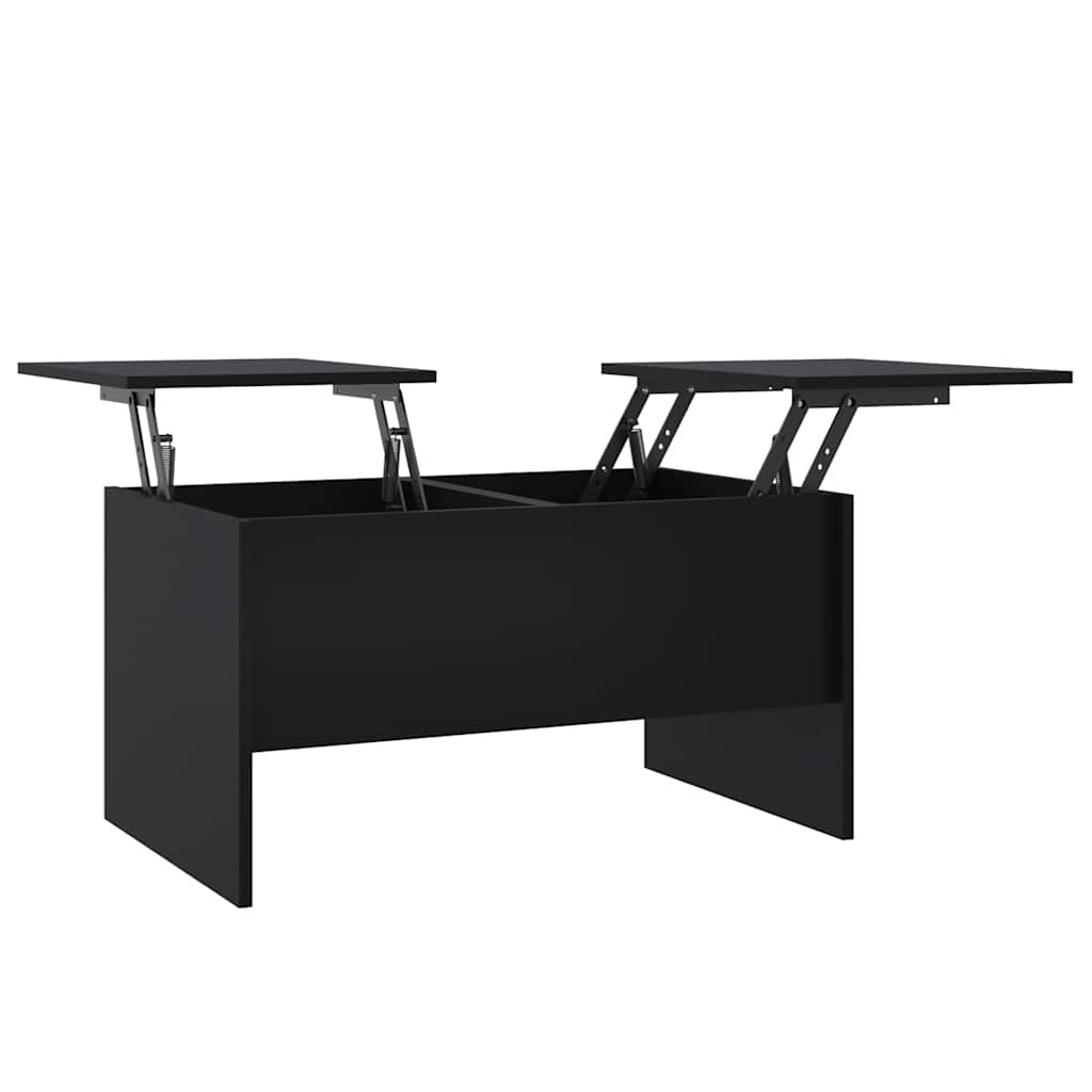 Salongbord svart 80x50x42,5 cm konstruert tre
