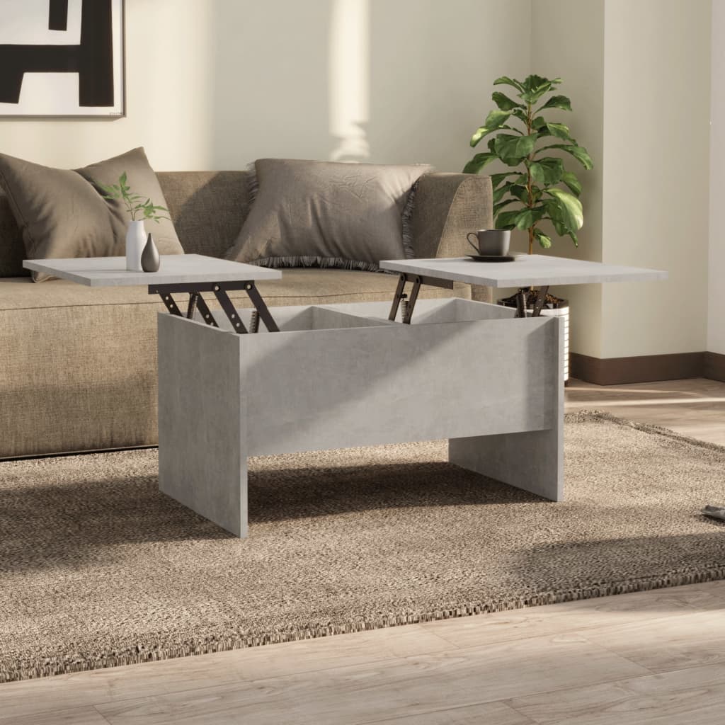 Salongbord betonggrå 80x50x42,5 cm konstruert tre