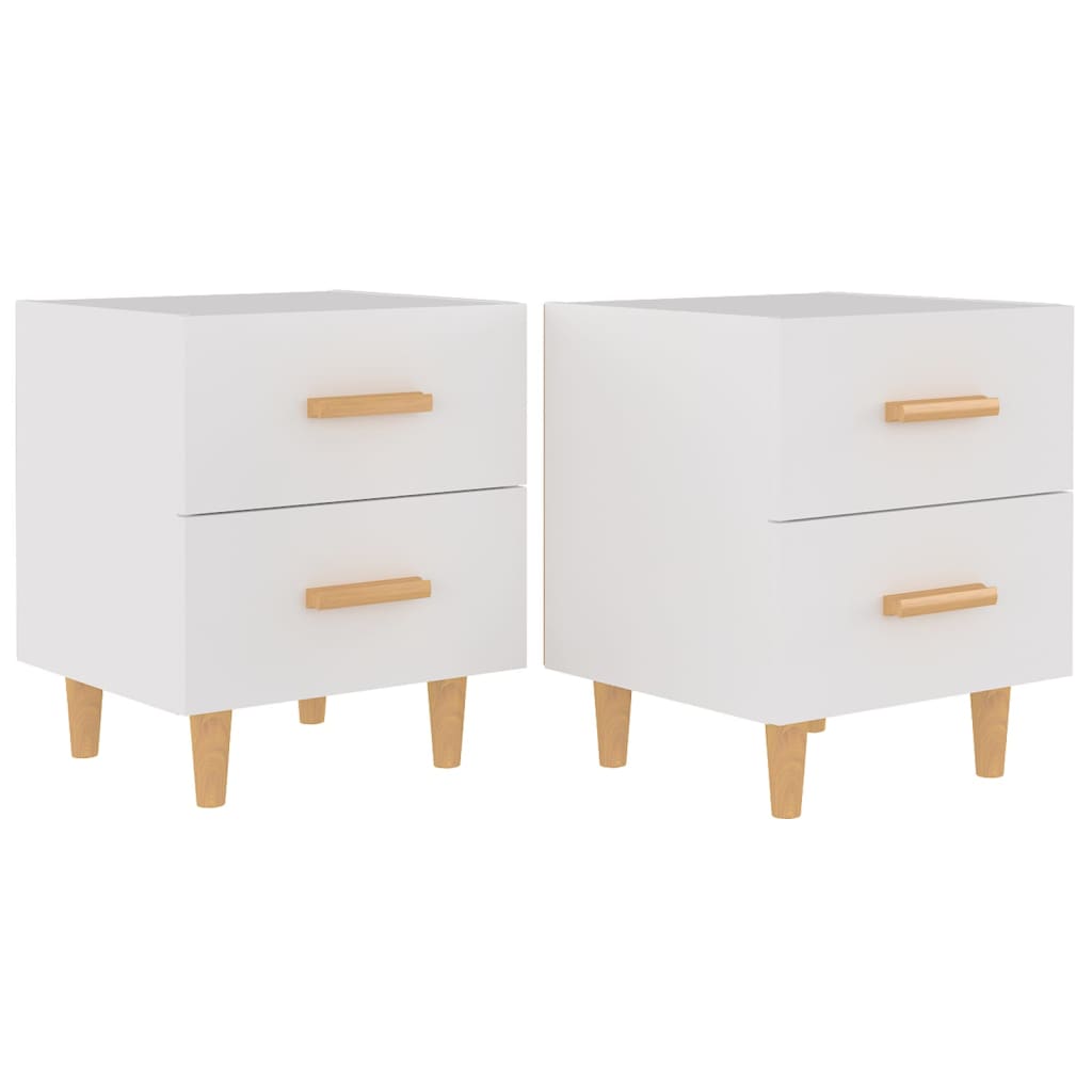 Nattbord 2 stk hvit 40x35x47,5 cm