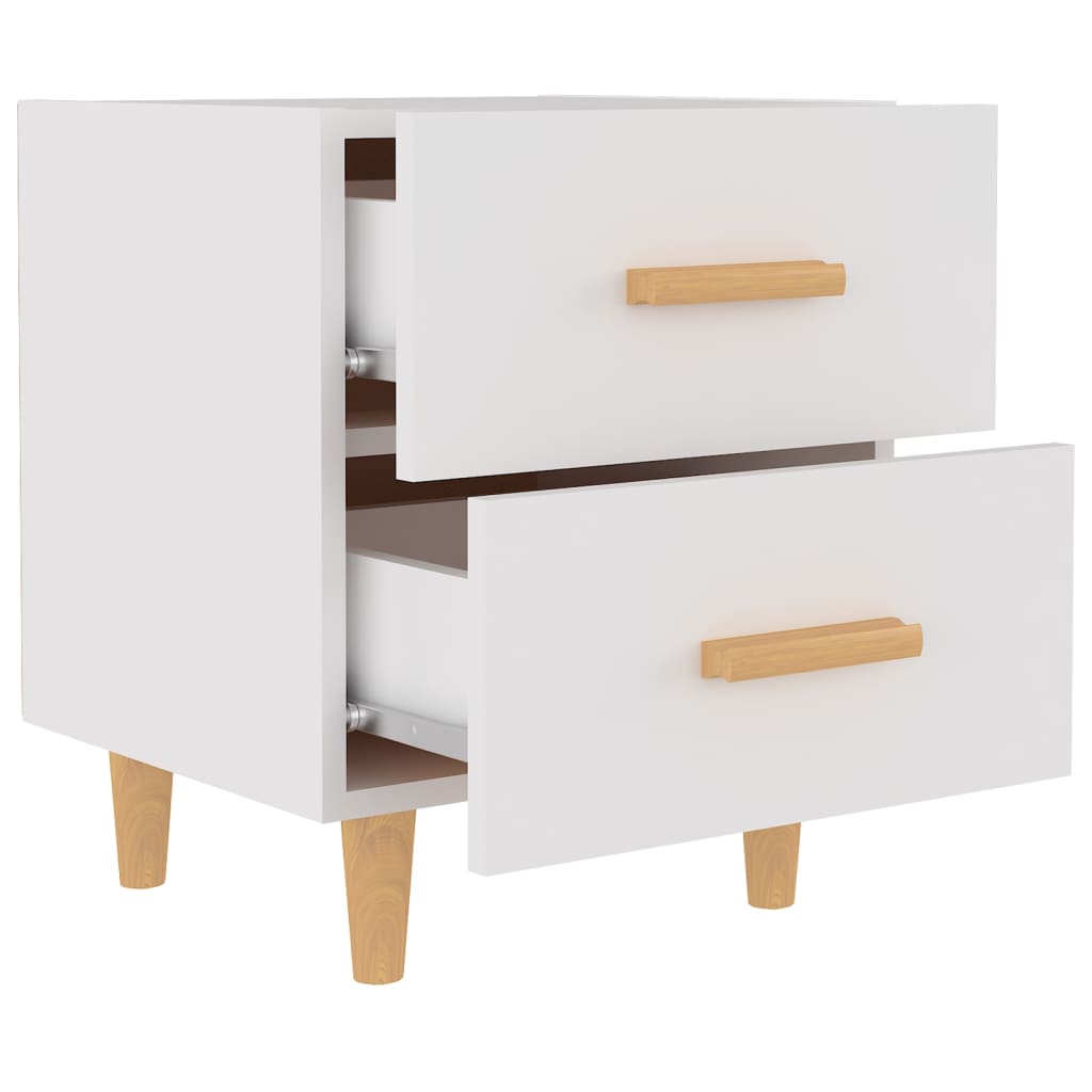 Nattbord 2 stk hvit 40x35x47,5 cm