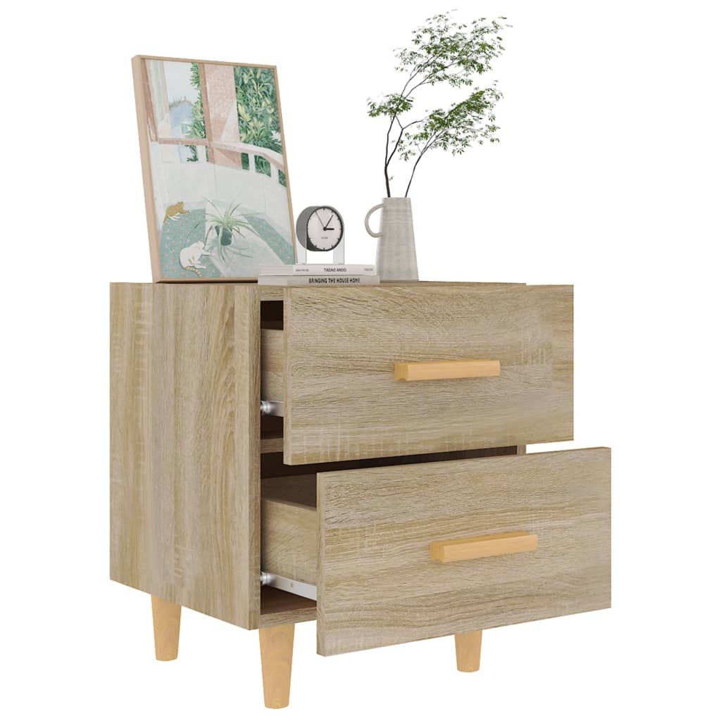 Nattbord 2 stk sonoma eik 40x35x47,5 cm