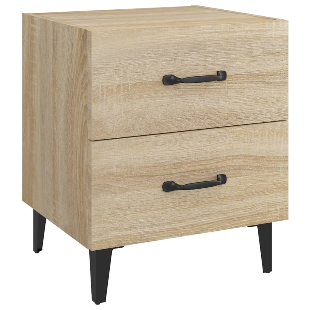 Nattbord 2 stk sonoma eik 40x35x47,5 cm