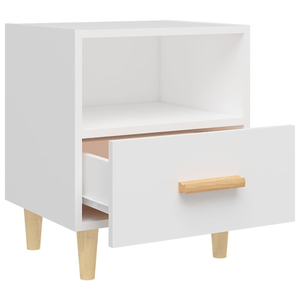 Nattbord 2 stk hvit 40x35x47 cm