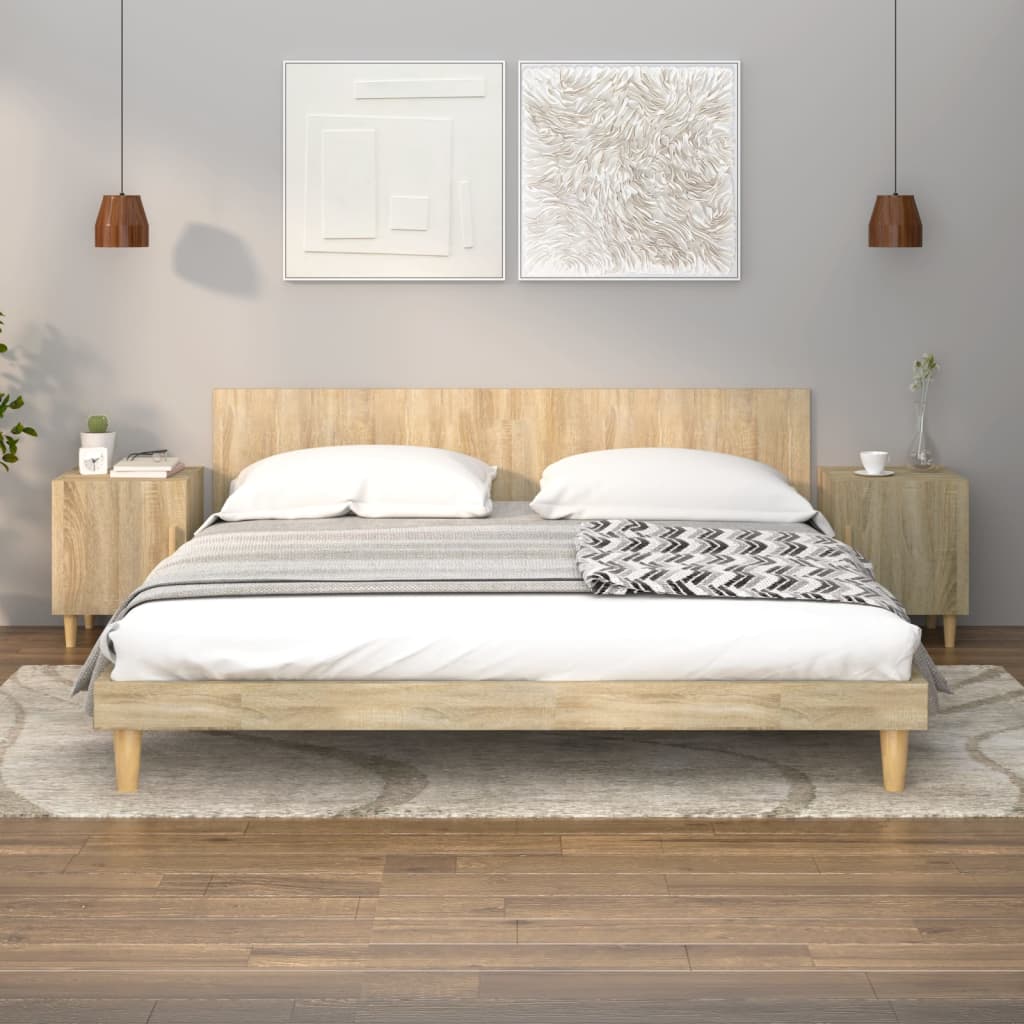 Nattbord sonoma eik konstruert tre