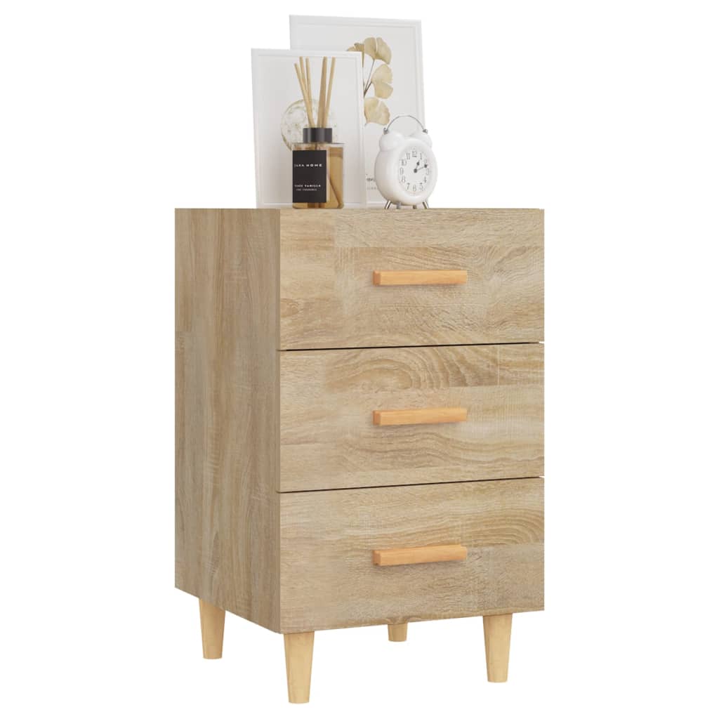 Nattbord sonoma eik 40x40x66 cm konstruert tre