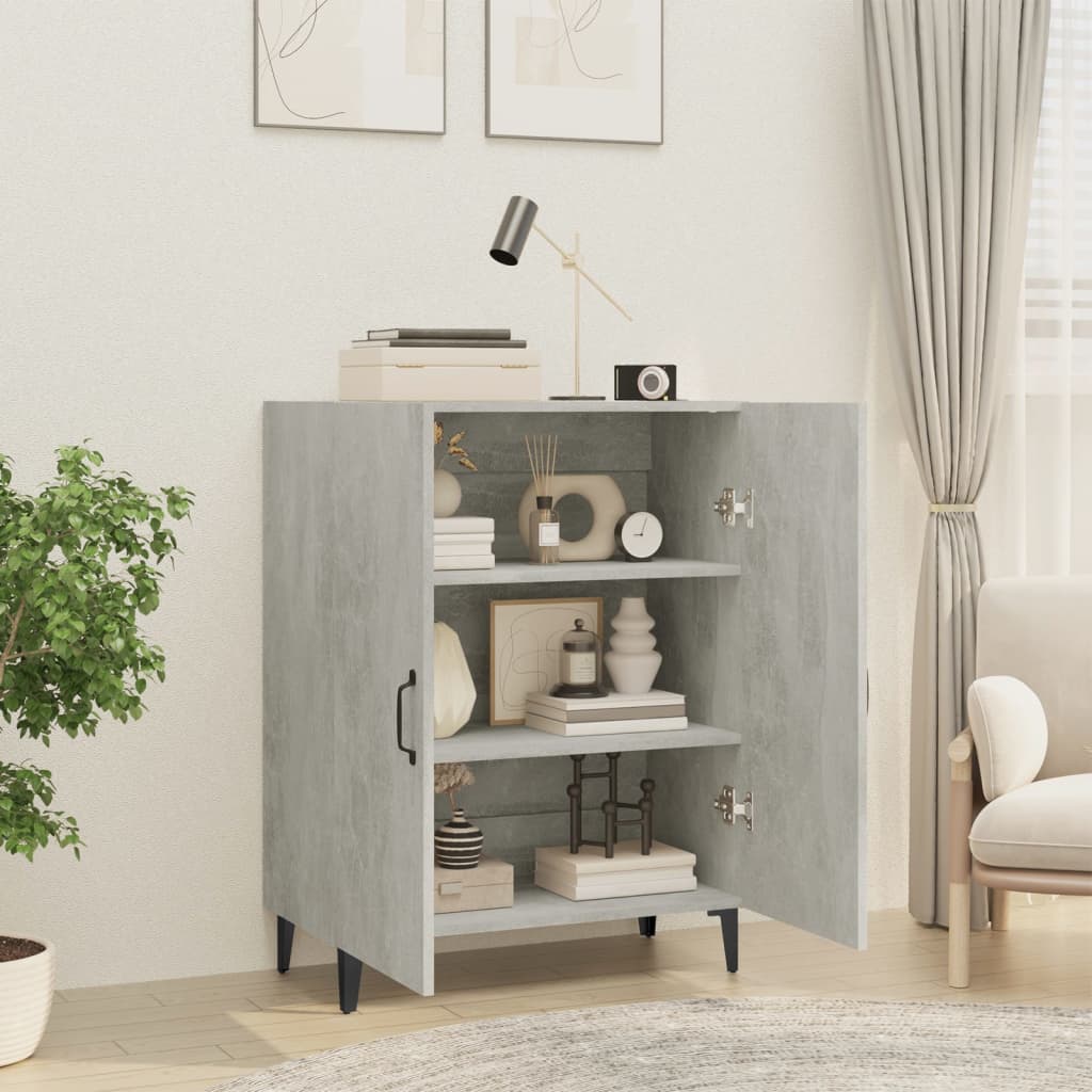 Skjenk betonggrå 70x34x90 cm konstruert tre