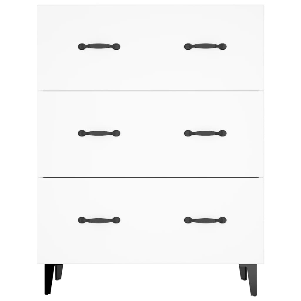 Skjenk hvit 69,5x34x90 cm konstruert tre