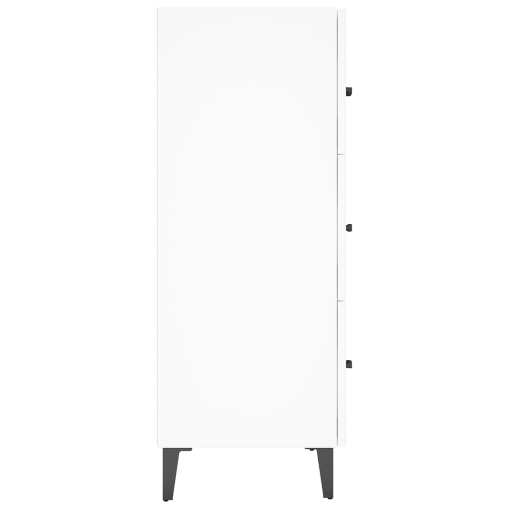 Skjenk hvit 69,5x34x90 cm konstruert tre
