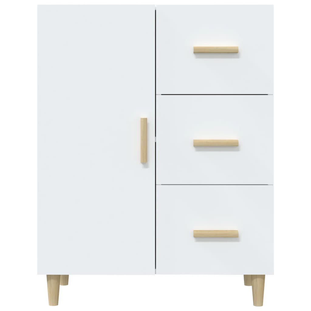 Skjenk hvit 69,5x34x90 cm konstruert tre