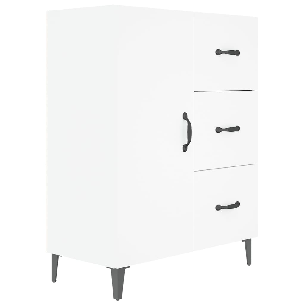 Skjenk hvit 69,5x34x90 cm konstruert tre
