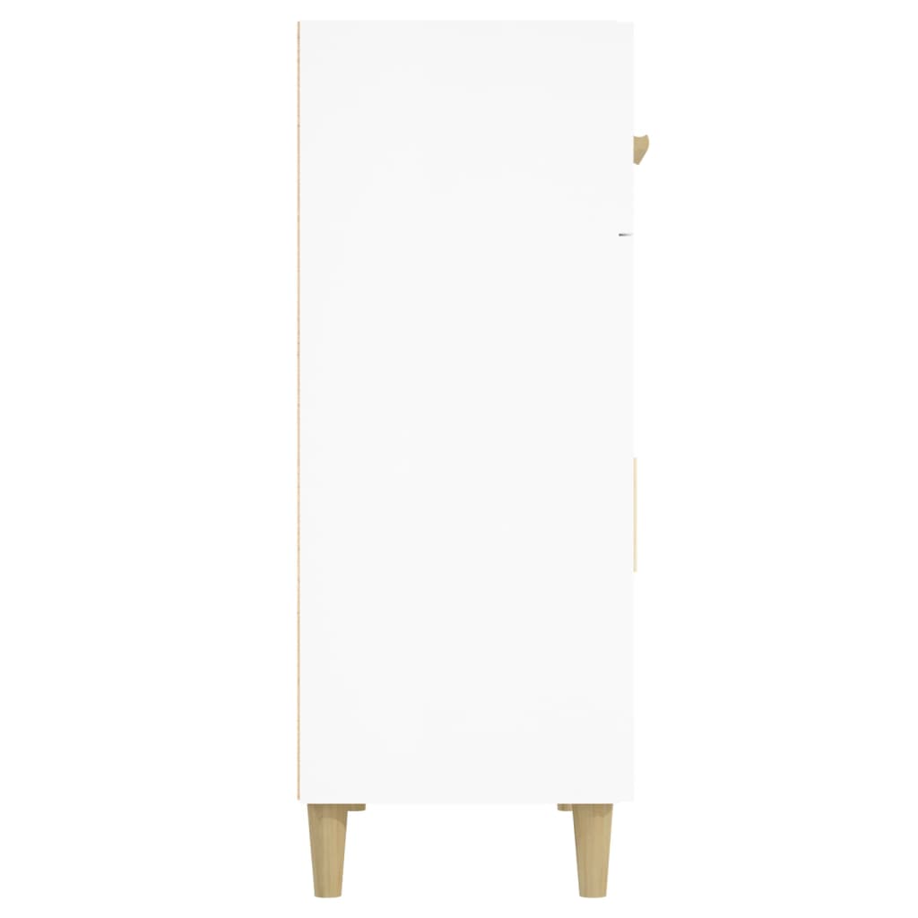Skjenk hvit 69,5x34x89 cm konstruert tre