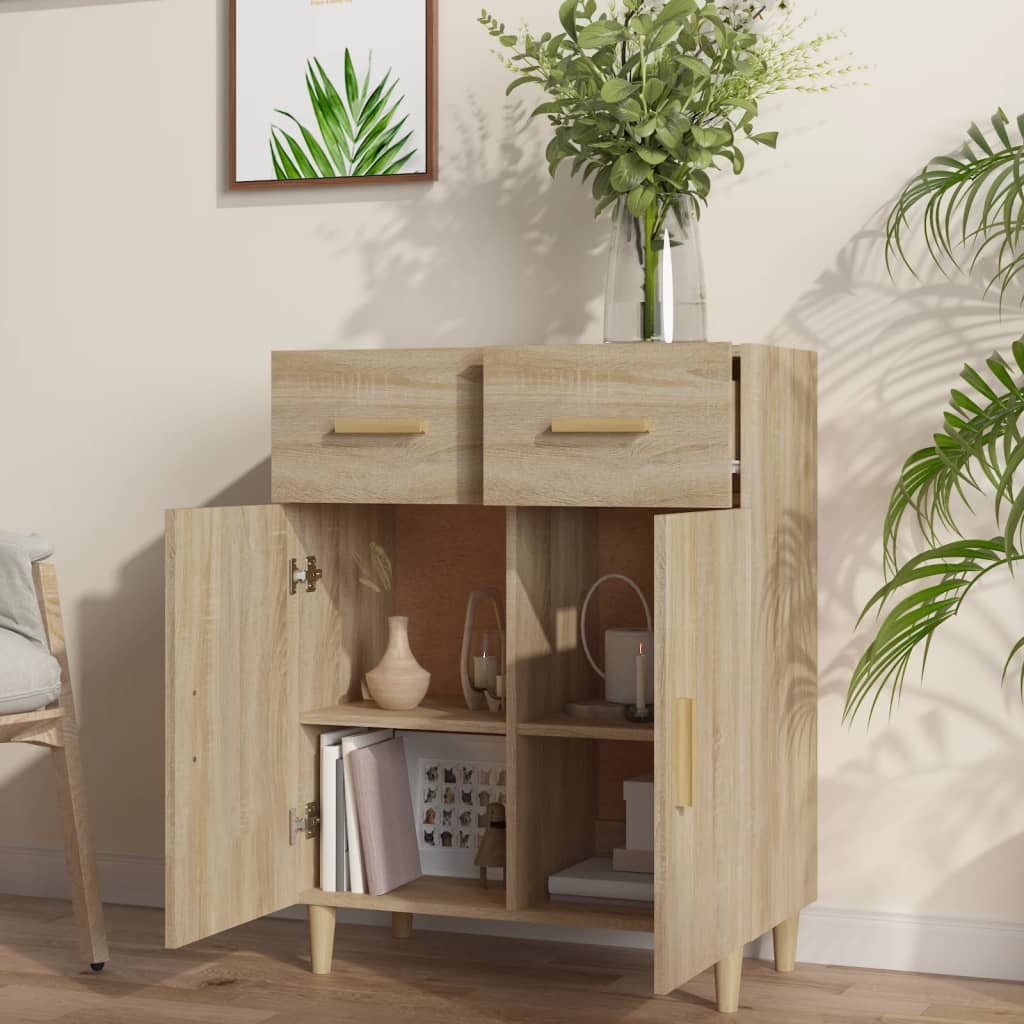Skjenk sonoma eik 69,5x34x89 cm konstruert tre