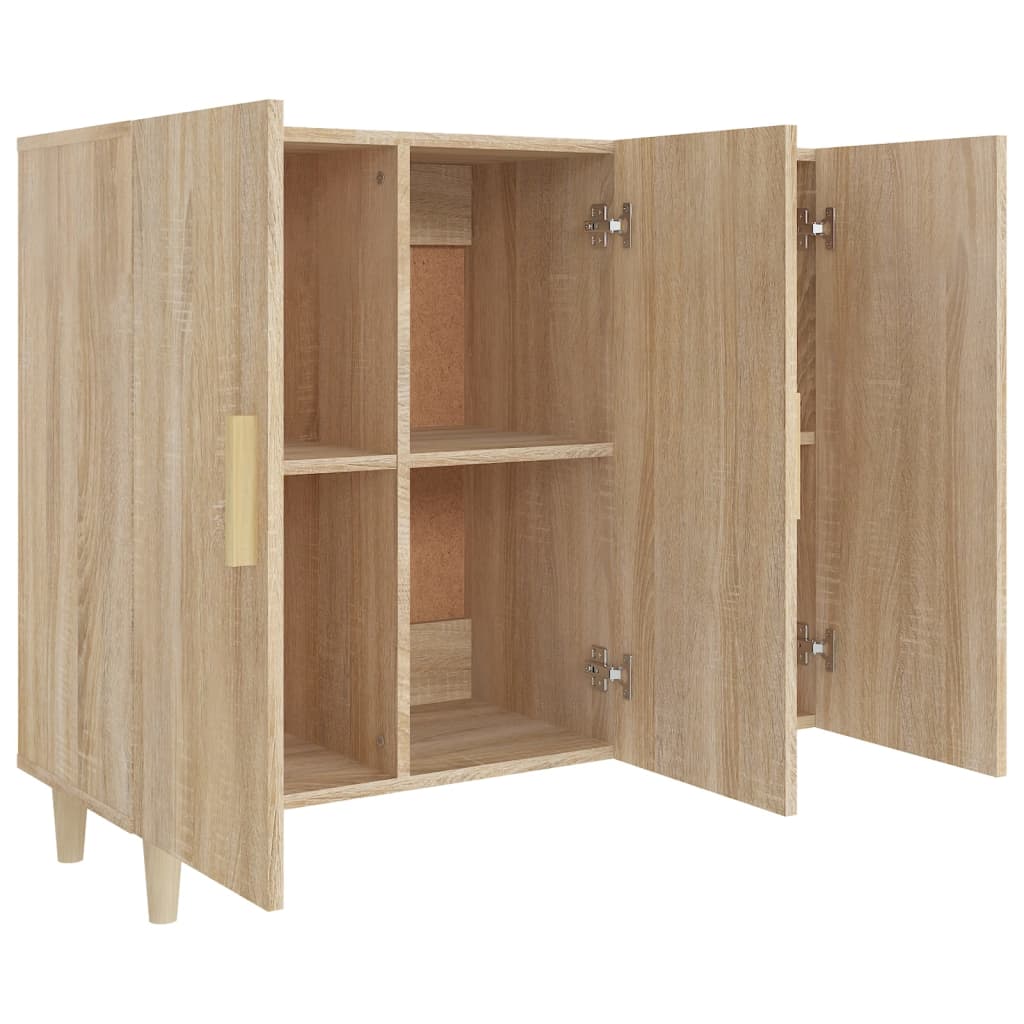 Skjenk sonoma eik 90x34x80 cm konstruert tre