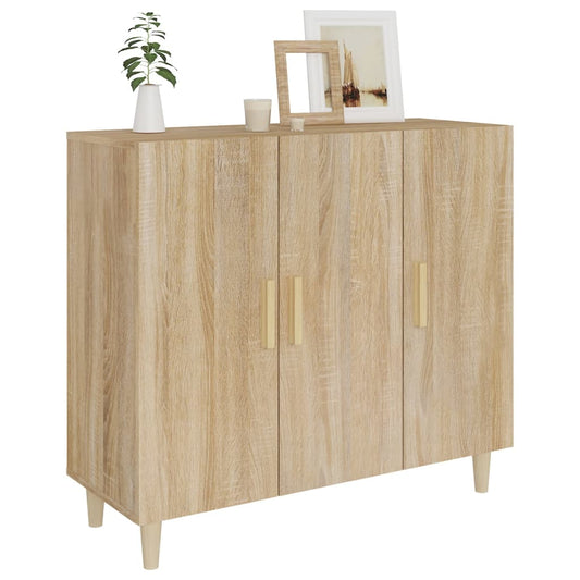 Skjenk sonoma eik 90x34x80 cm konstruert tre