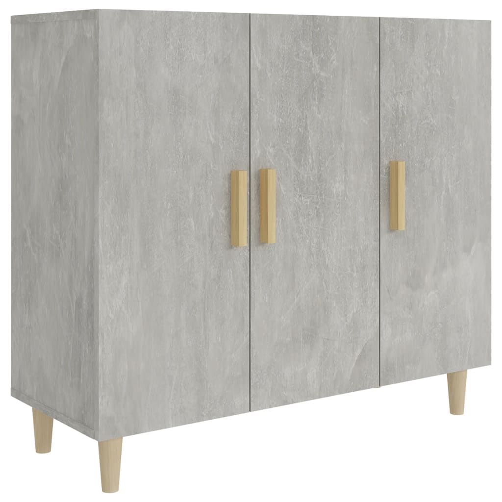 Skjenk betonggrå 90x34x80 cm konstruert tre vidaXL