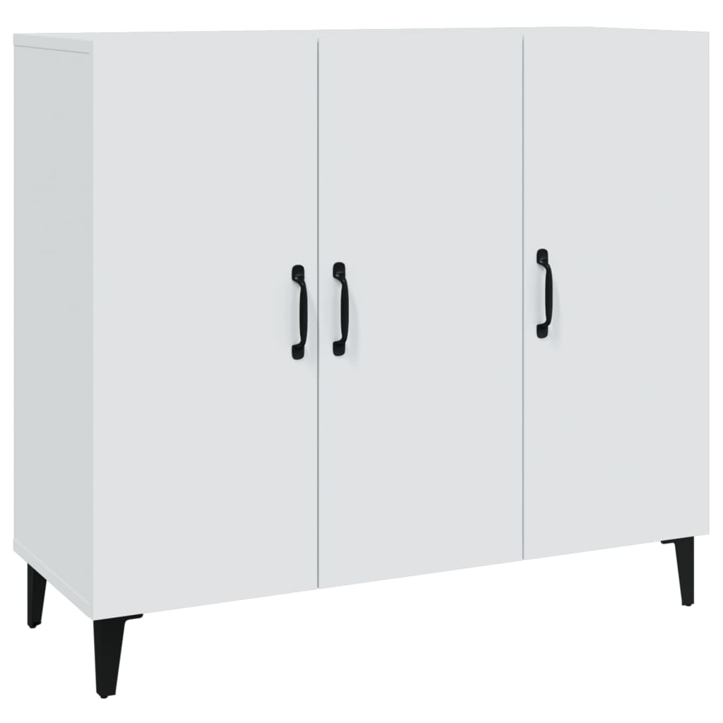 Skjenk hvit 90x34x80 cm konstruert tre
