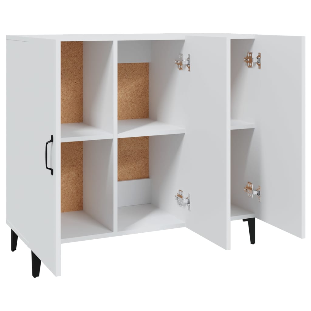 Skjenk hvit 90x34x80 cm konstruert tre