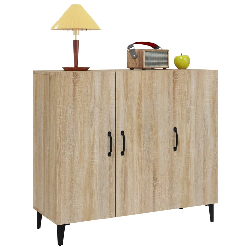 Skjenk sonoma eik 90x34x80 cm konstruert tre