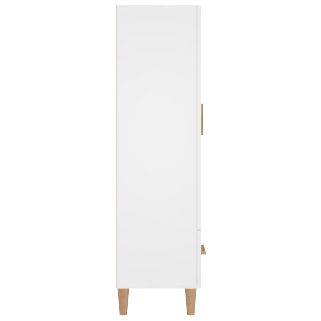 Highboard hvit 70x31x115 cm konstruert tre