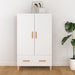 Highboard hvit 70x31x115 cm konstruert tre