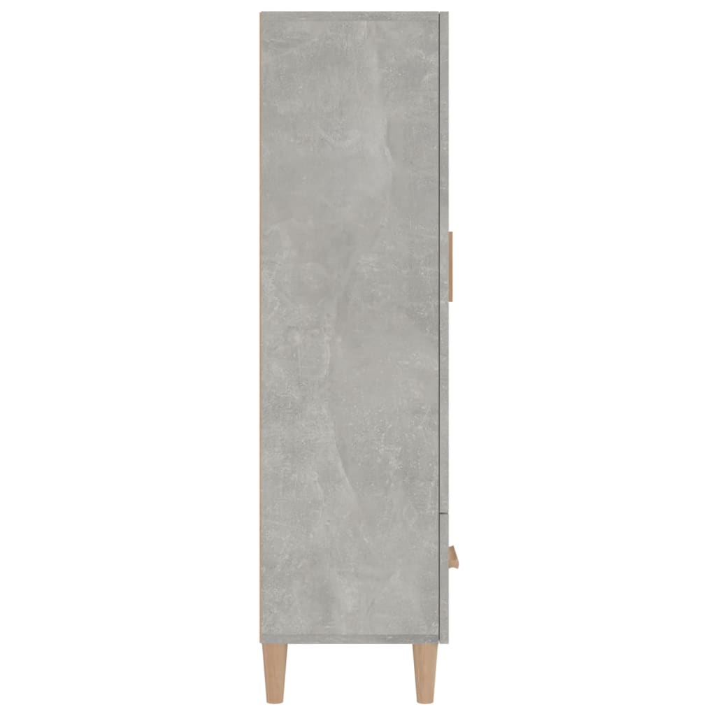 Highboard betonggrå 70x31x115 cm konstruert tre