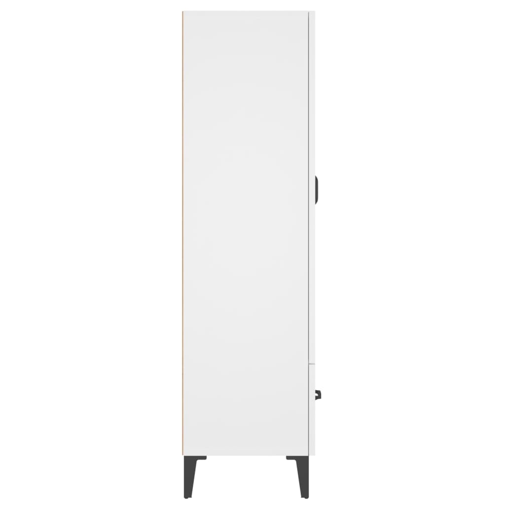 Highboard hvit 70x31x115 cm konstruert tre