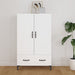 Highboard hvit 70x31x115 cm konstruert tre