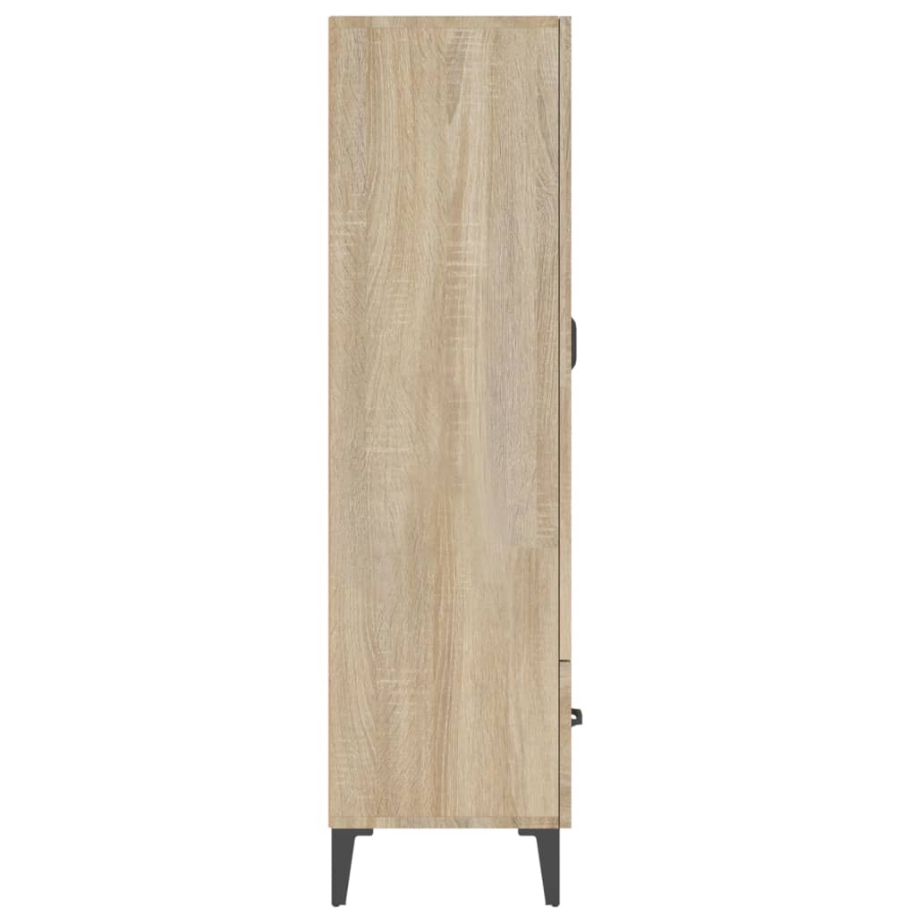 Highboard sonoma eik 70x31x115 cm konstruert tre