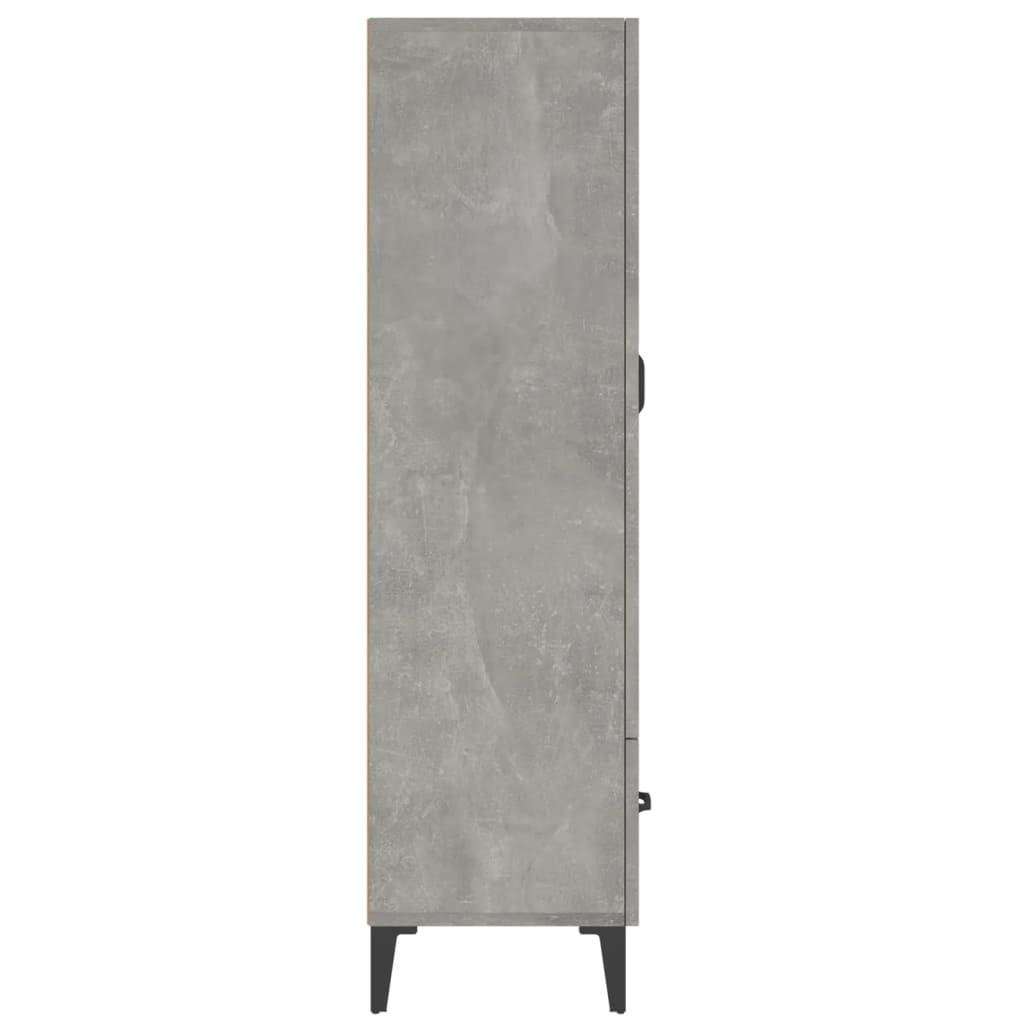 Highboard betonggrå 70x31x115 cm konstruert tre