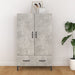 Highboard betonggrå 70x31x115 cm konstruert tre