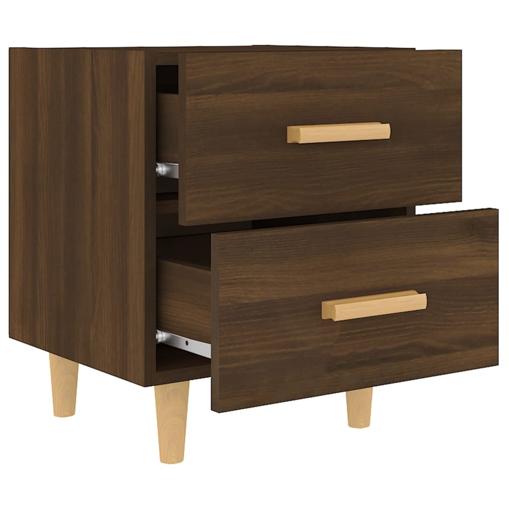 Nattbord 2 stk brun eik 40x35x47,5 cm