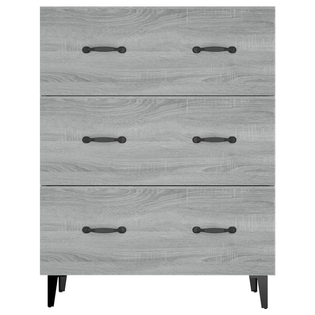 Skjenk grå sonoma 69,5x34x90 cm konstruert tre