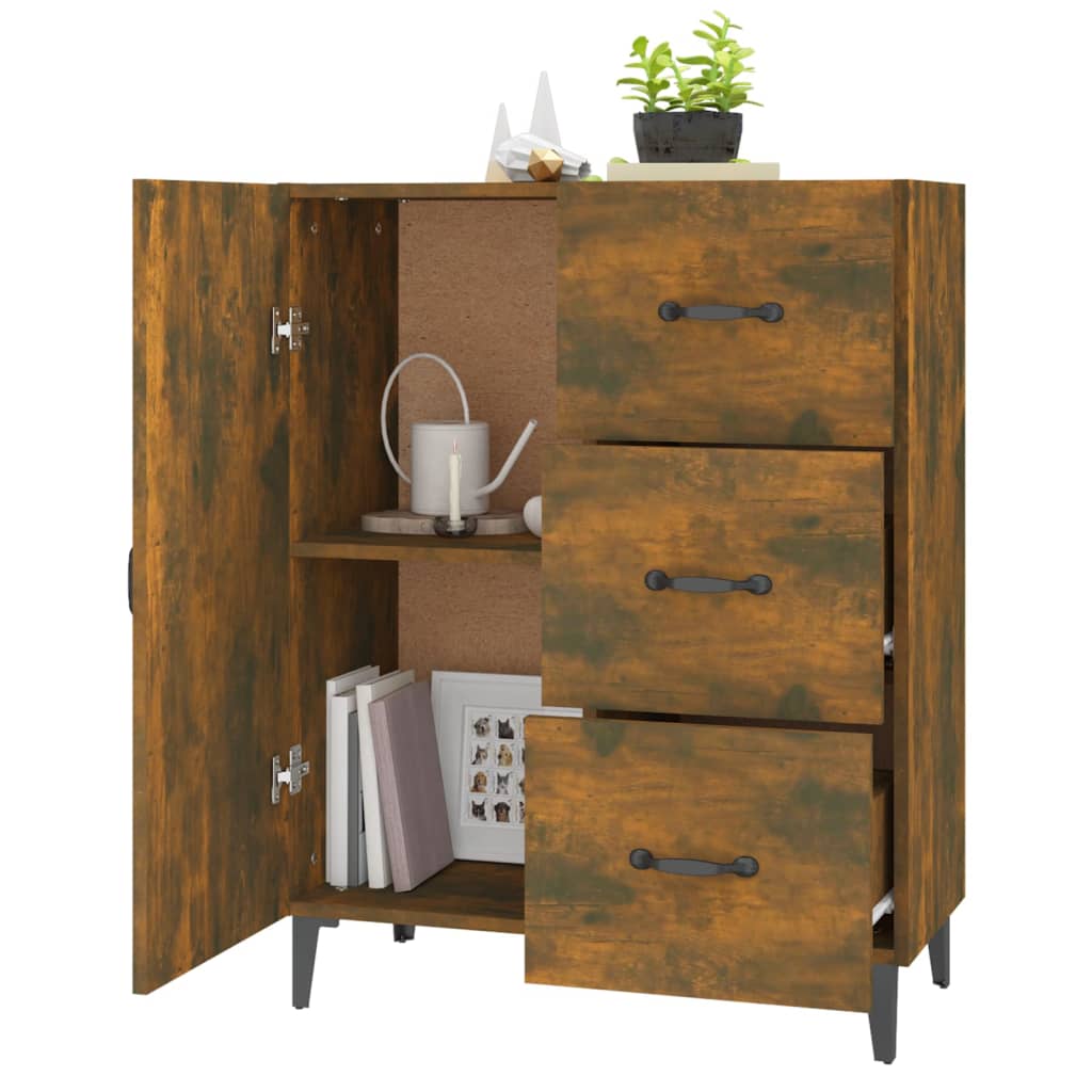 Skjenk røkt eik 69,5x34x90 cm konstruert tre
