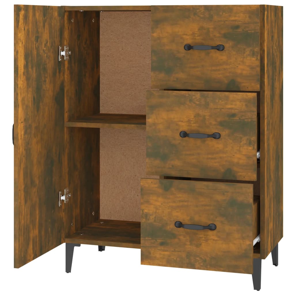 Skjenk røkt eik 69,5x34x90 cm konstruert tre