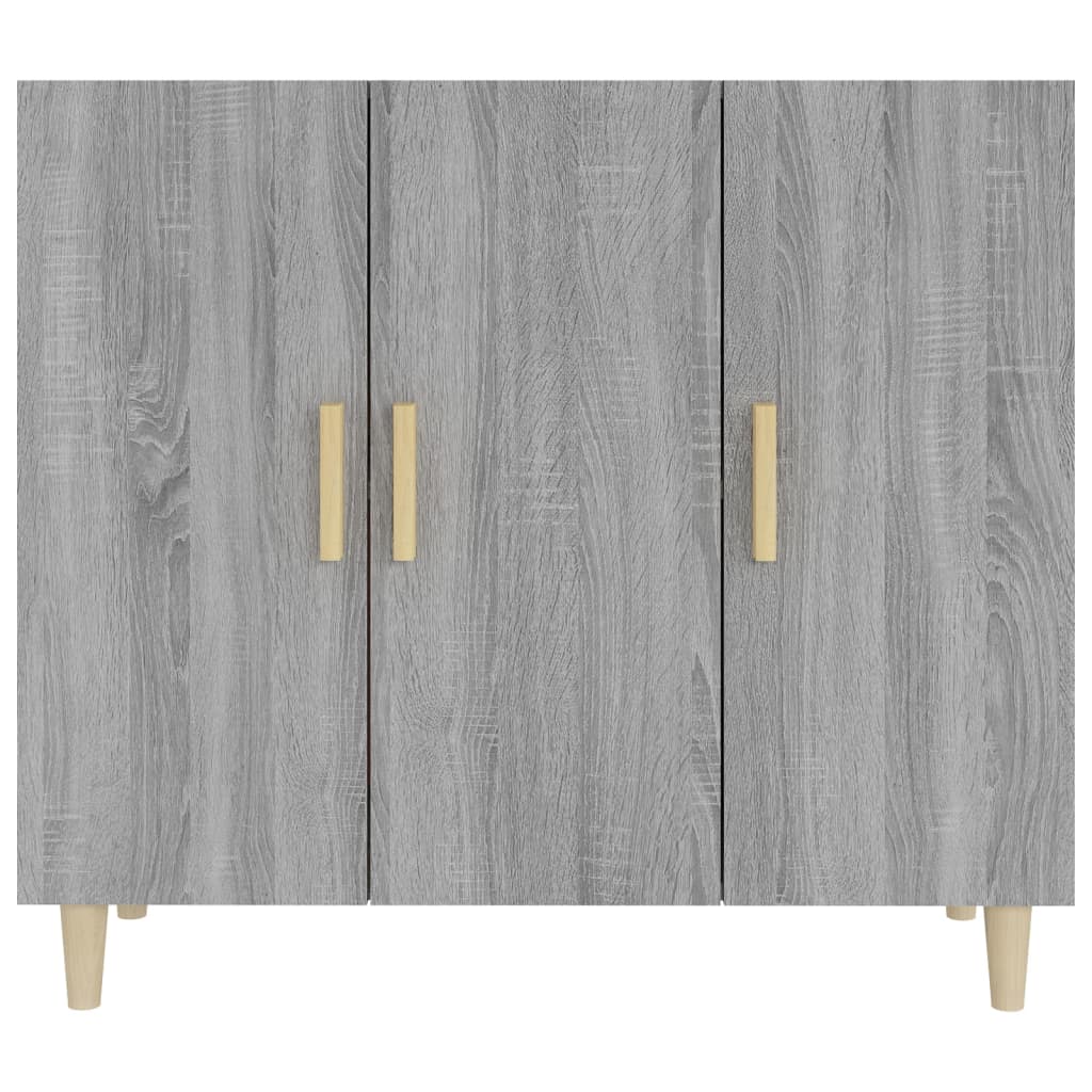 Skjenk grå sonoma 90x34x80 cm konstruert tre vidaXL