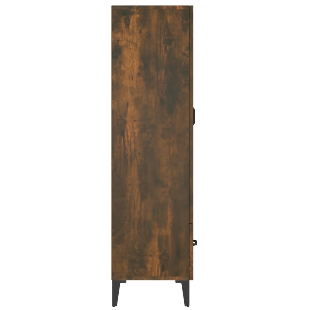 Highboard røkt eik 70x31x115 cm konstruert tre
