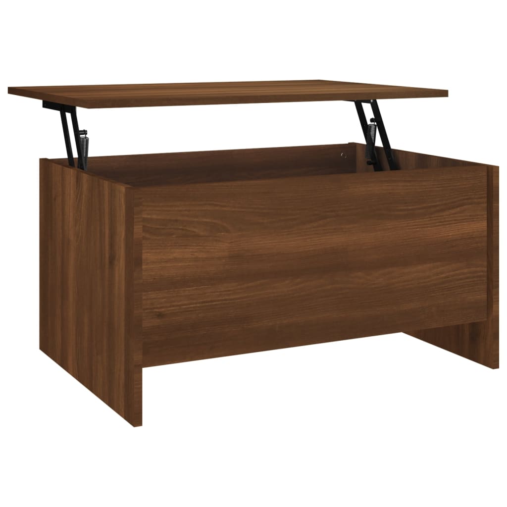 Salongbord brun eik 80x55,5x41,5 cm konstruert tre