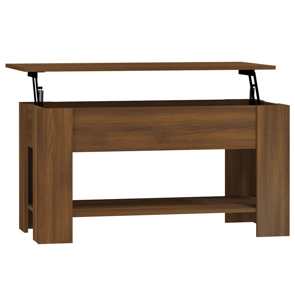 Salongbord brun eik 101x49x52 cm konstruert tre