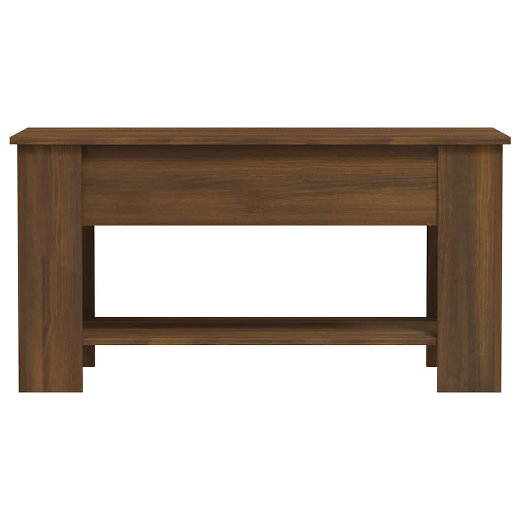 Salongbord brun eik 101x49x52 cm konstruert tre