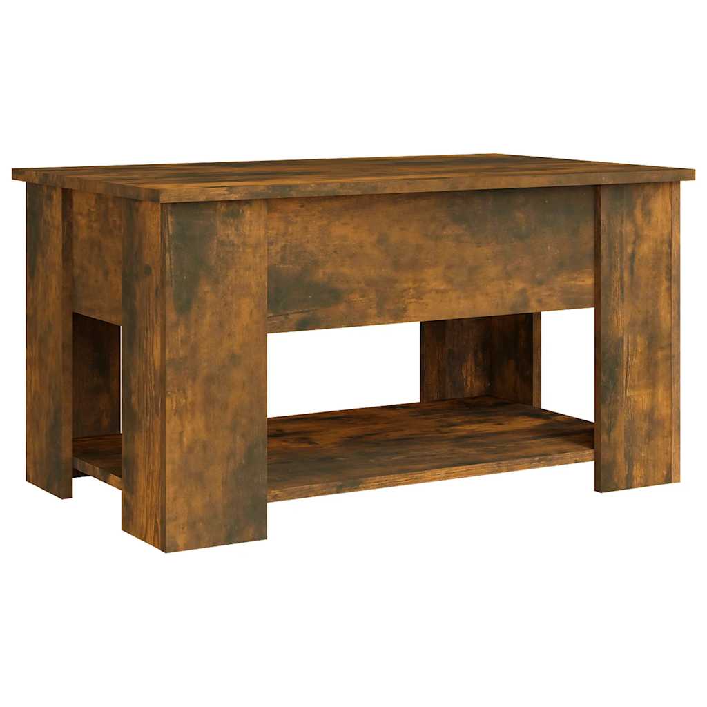 Salongbord røkt eik 79x49x41 cm konstruert tre