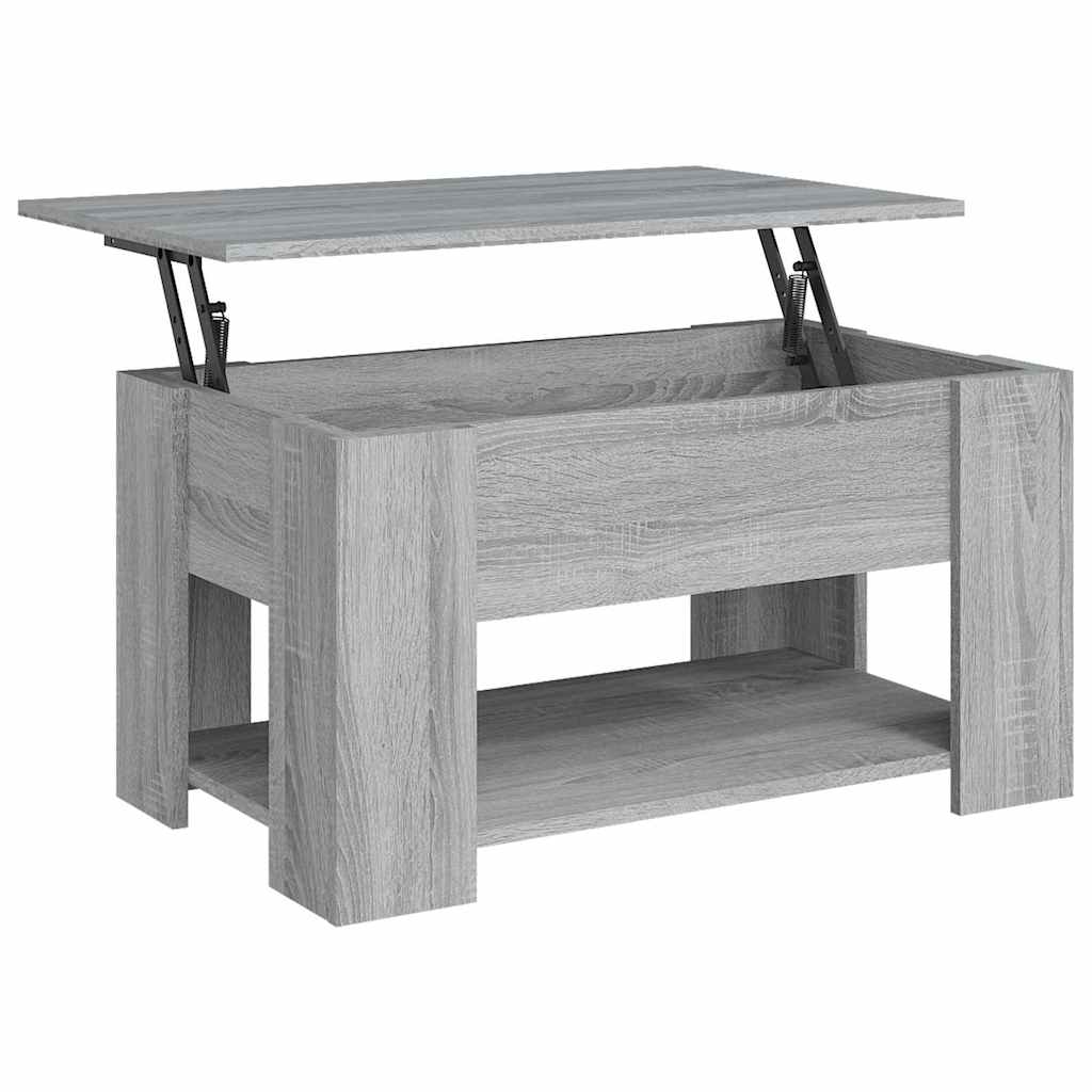 Salongbord grå sonoma 79x49x41 cm konstruert tre