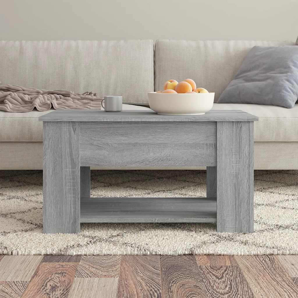 Salongbord grå sonoma 79x49x41 cm konstruert tre
