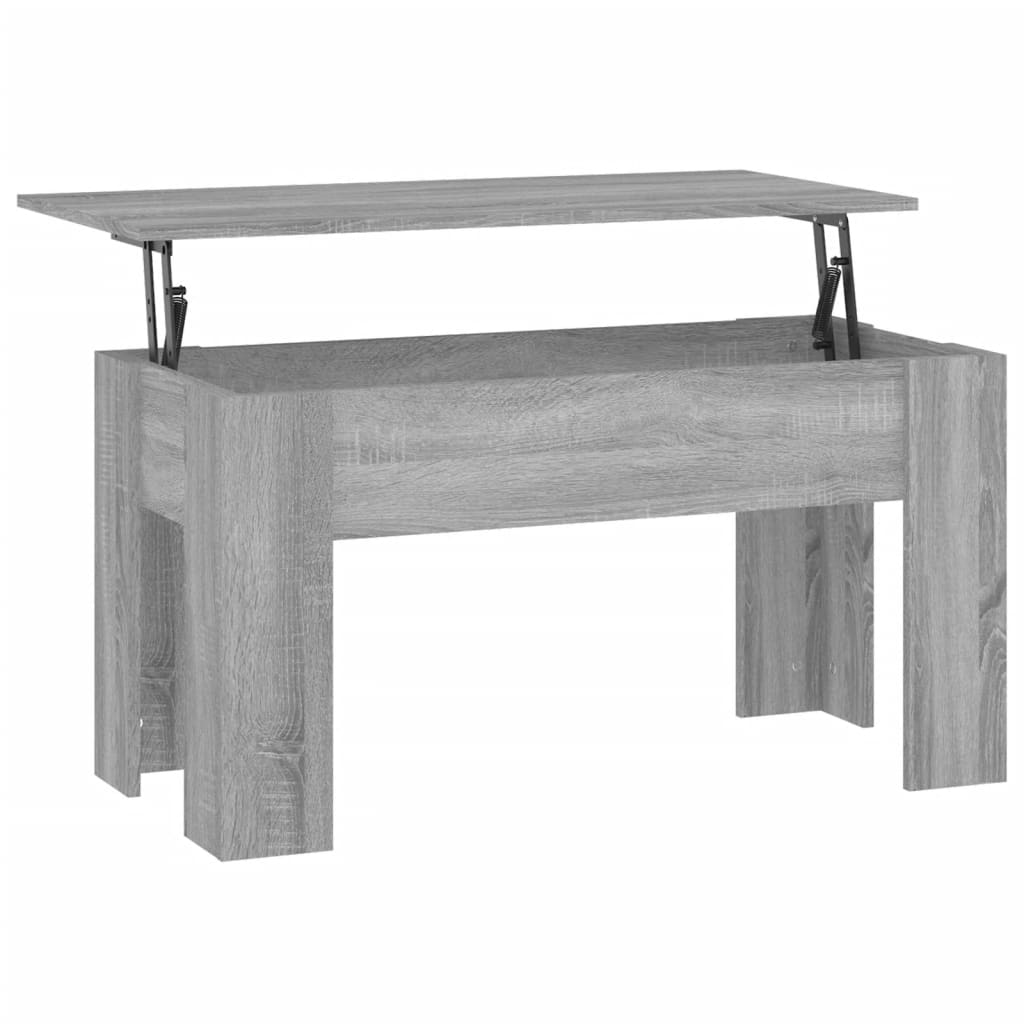 Salongbord grå sonoma 101x49x52 cm konstruert tre
