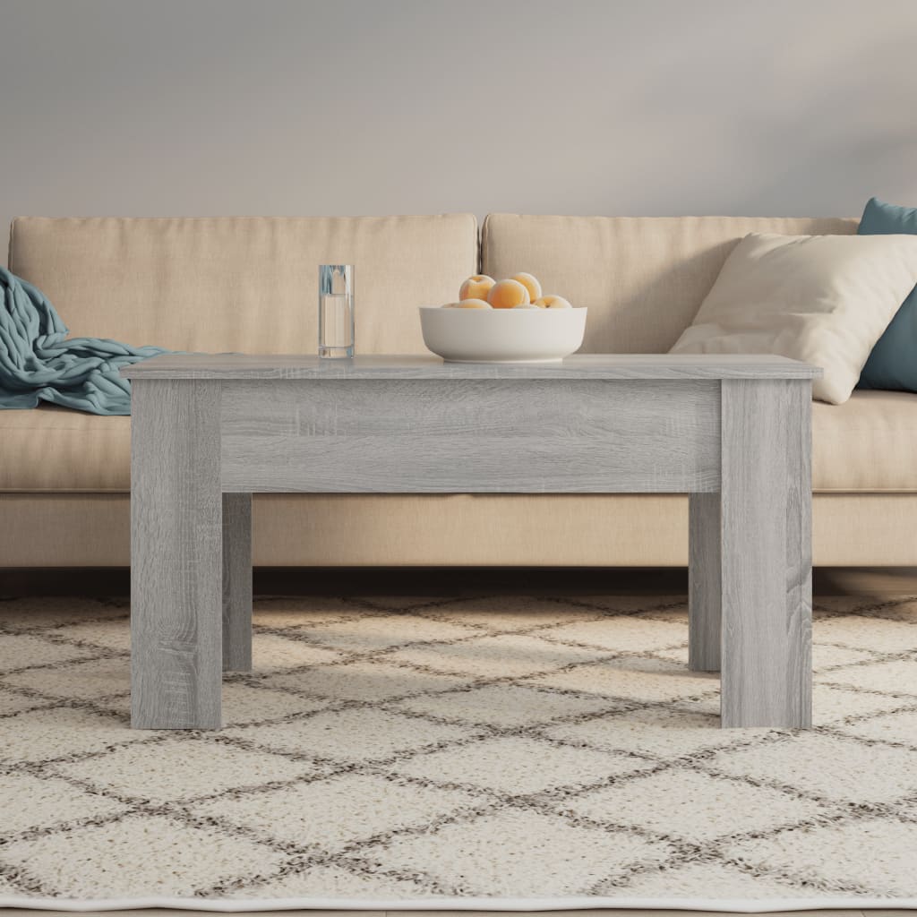 Salongbord grå sonoma 101x49x52 cm konstruert tre