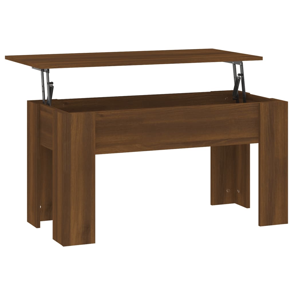 Salongbord brun eik 101x49x52 cm konstruert tre