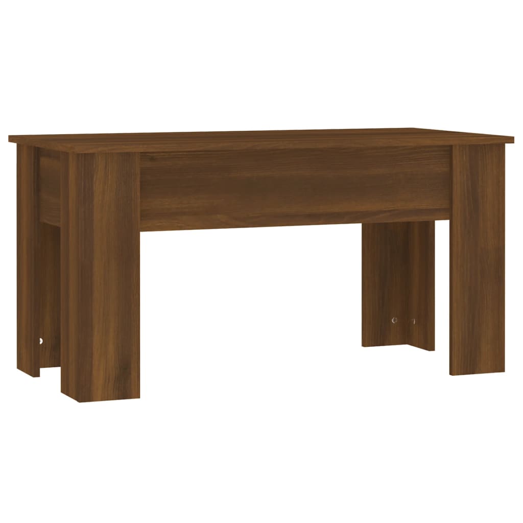 Salongbord brun eik 101x49x52 cm konstruert tre