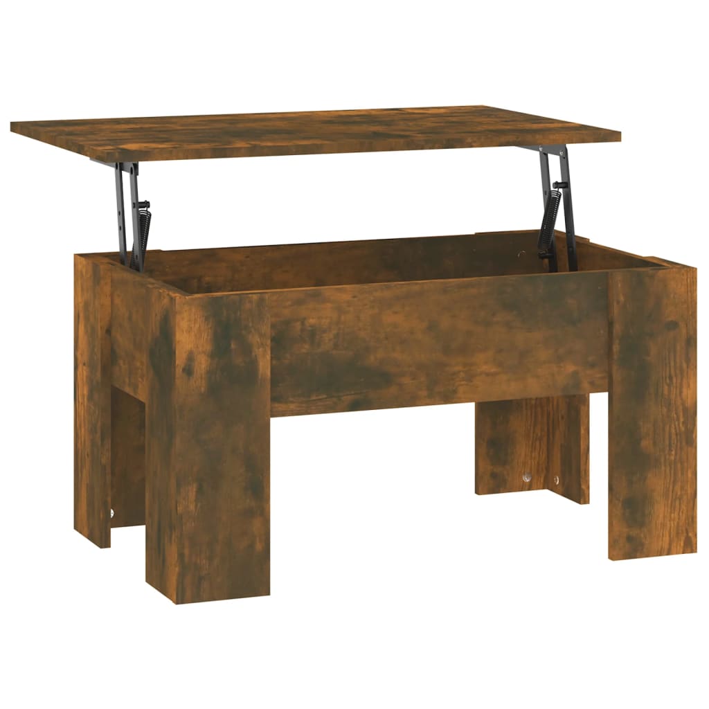 Salongbord røkt eik 79x49x41 cm konstruert tre
